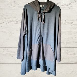 Full Zip Light Weight Hoodie By Logo Lounge Plus Size 3X